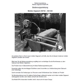 Bedienungsanleitung SW 700 - 1500 Serien